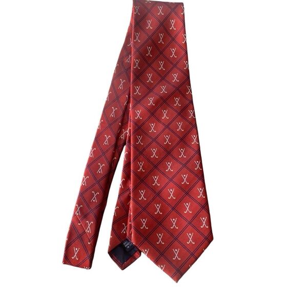 Pre Owned Men’s Lands’ End Tie Neck Tie Necktie 100% Silk Handmade in Italy - Picture 2 of 5